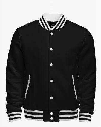 Varsity jacket in black